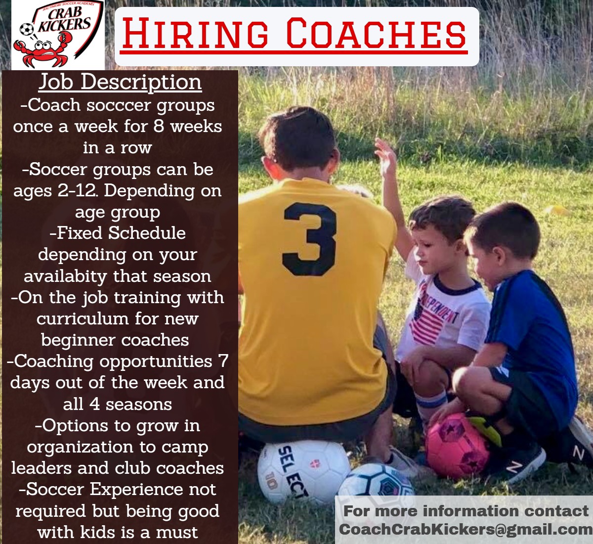 Crab Kickers Registration